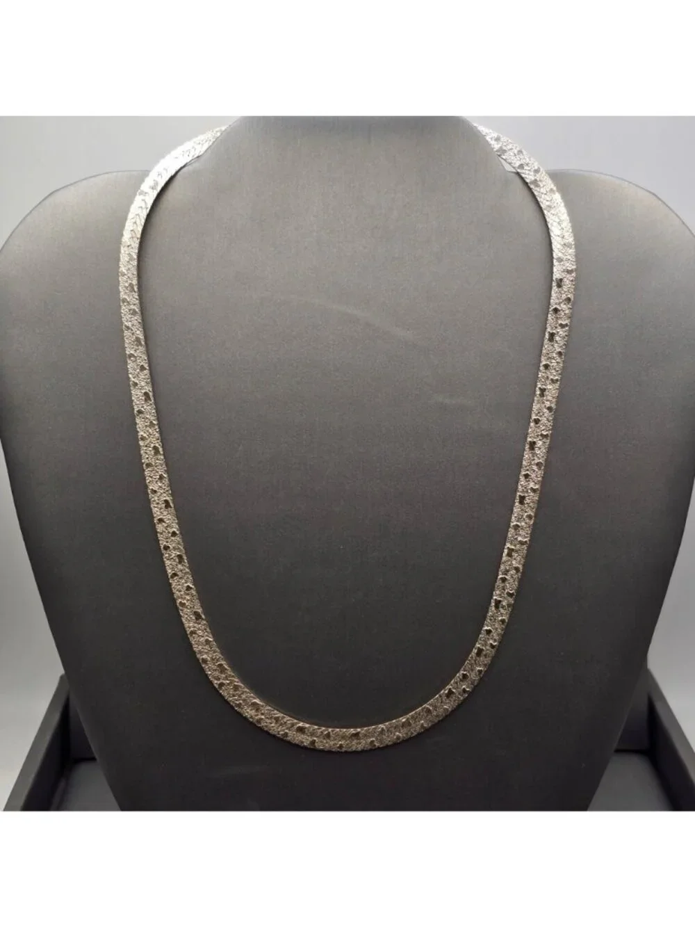 Sterling Silver Riccio Herringbone Necklace 18